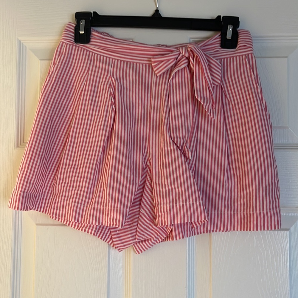 Michael Stars seersucker pink stripe shorts small - Picture 2 of 3